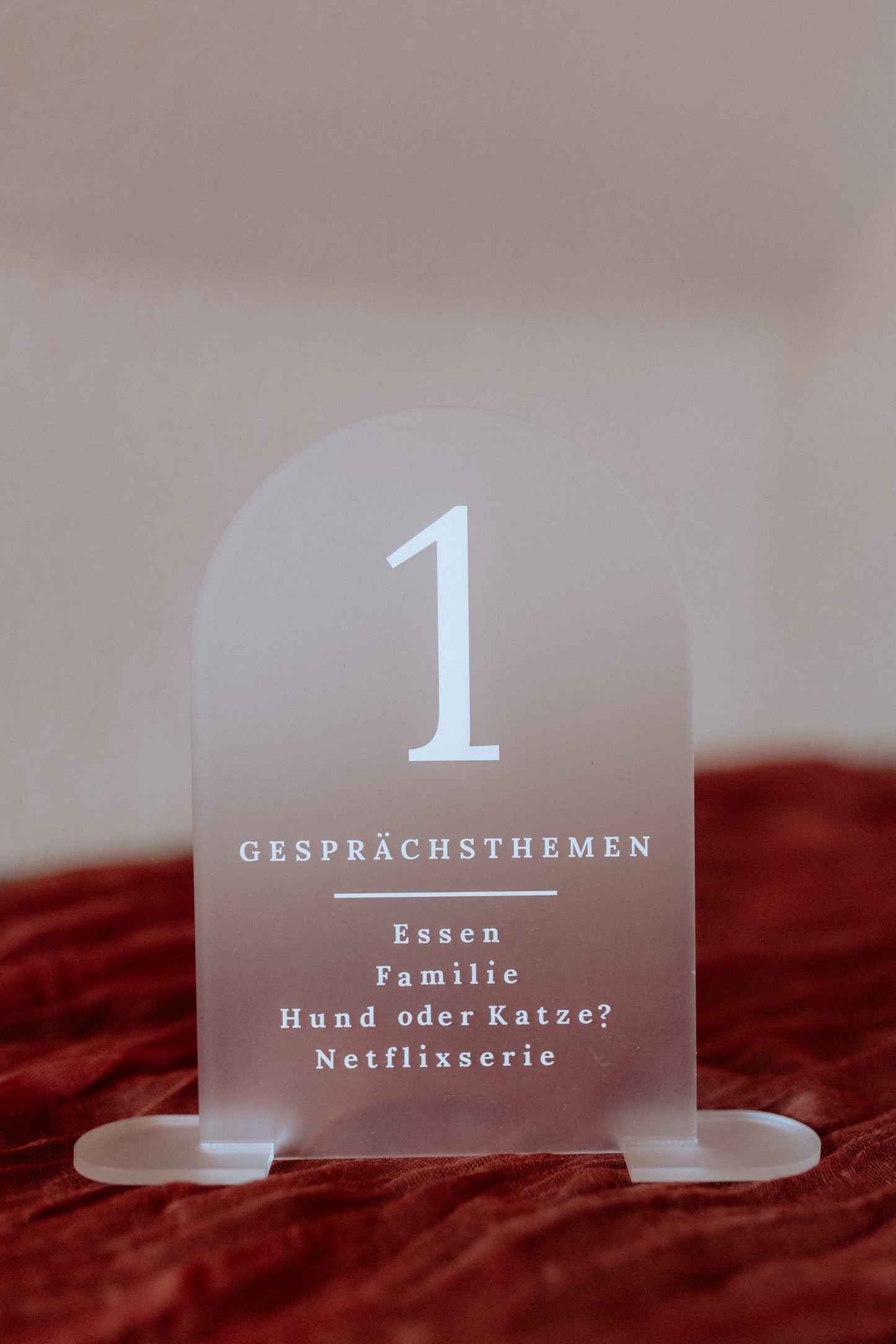 Tischnummern “Talk”